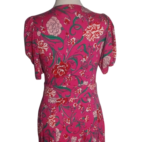 Boden Kristin Pleated Jersey Dress Carnation Yarrow Vine Print NWT Sz 4 Pockets - Picture 7 of 12